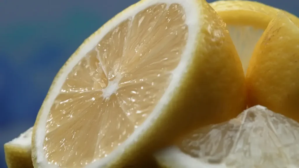 lemon slice close-up