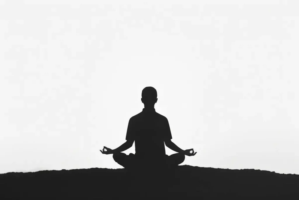 silhouette meditation