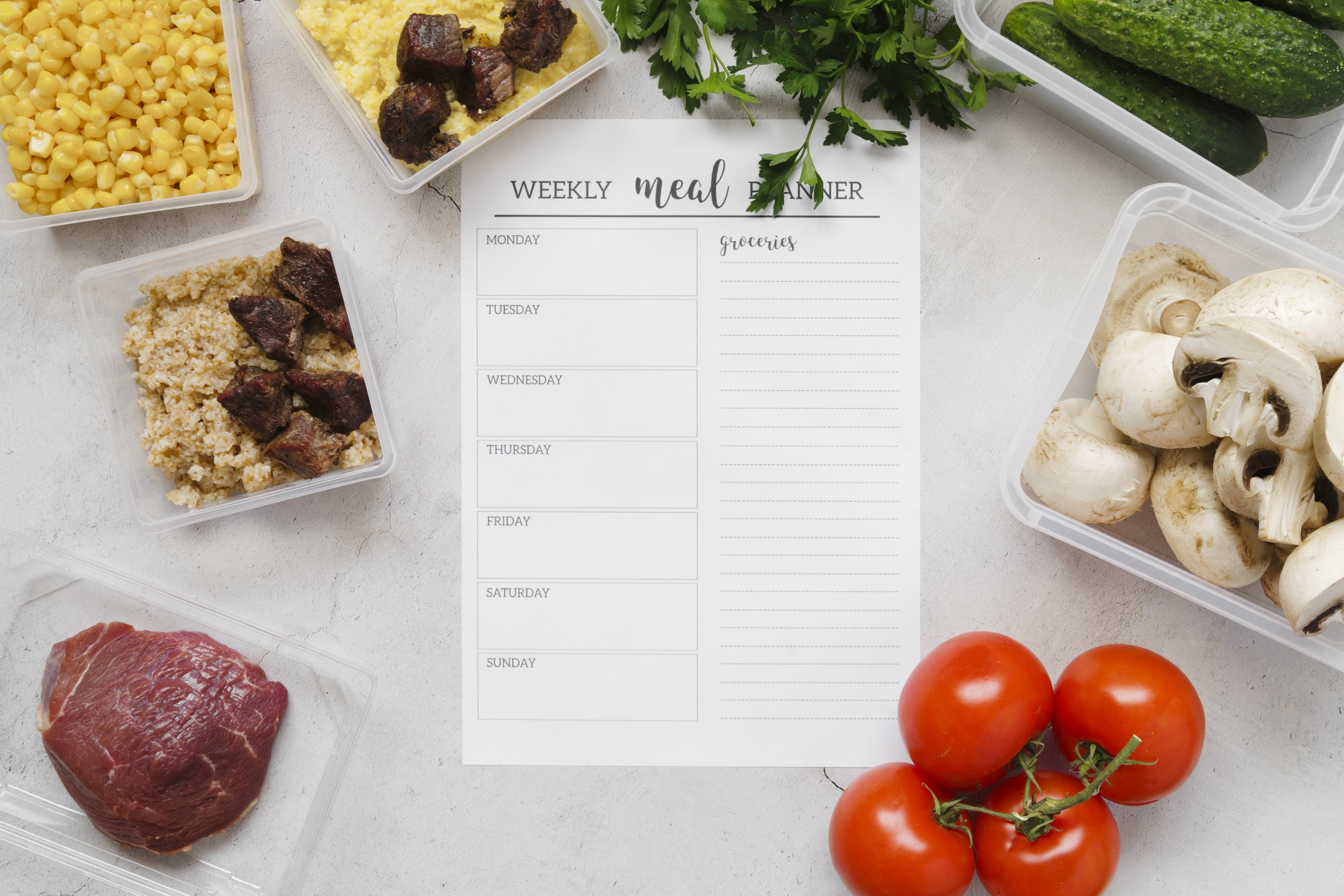 Un plan simple sur sept jours